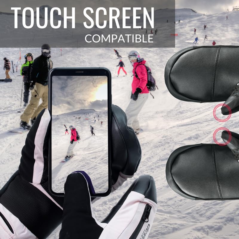 Amazon | Ski Mittens Waterproof, devembr Snowboard Mittens with
